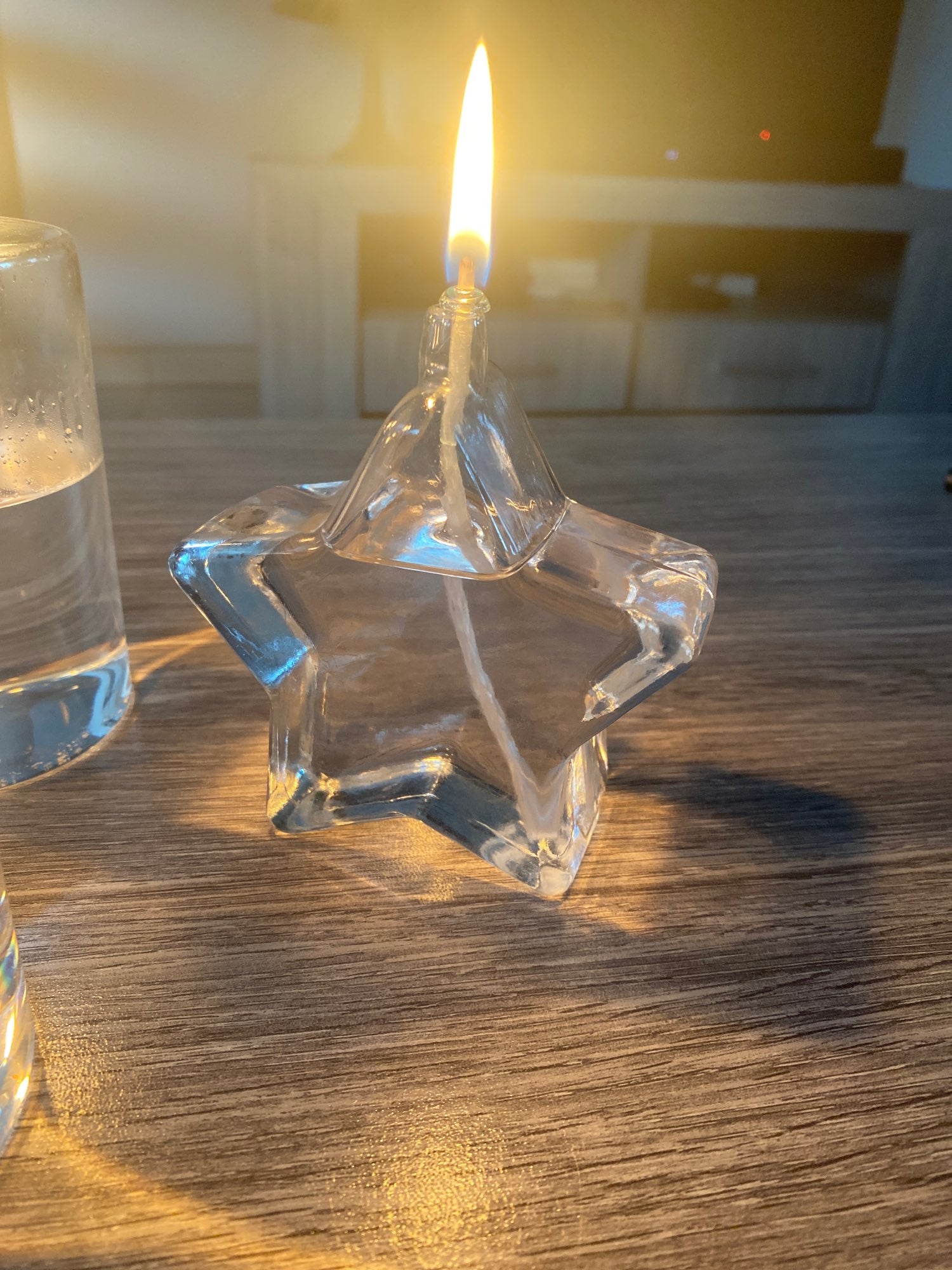 lampe a huile transparente étoile