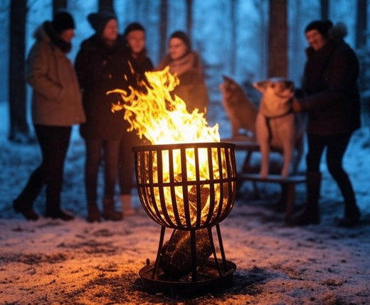 Brasero en hivers (décoration)