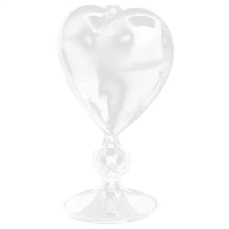 Lampe à huile en verre en forme de coeur